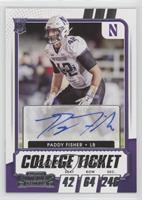 College Ticket Autographs - Paddy Fisher