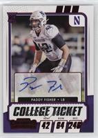 College Ticket Autographs - Paddy Fisher