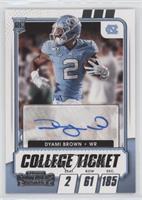 College Ticket Autographs - Dyami Brown