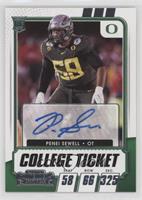 College Ticket Autographs - Penei Sewell