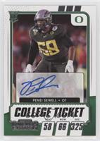 College Ticket Autographs - Penei Sewell