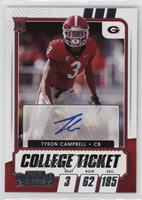 College Ticket Autographs - Tyson Campbell