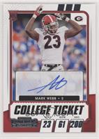 College Ticket Autographs - Mark Webb