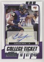 College Ticket Autographs - Elerson Smith