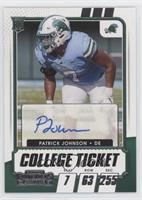 College Ticket Autographs - Patrick Johnson [EX to NM]