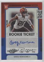Rookie Ticket Autograph - Greg Newsome II #/99