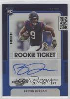 Rookie Ticket Autograph - Brevin Jordan #/99