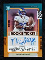 Rookie Ticket Autograph - Mekhi Sargent #/50