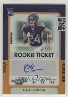 Rookie Ticket Autograph - Elijah Molden #/50