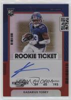 Rookie Ticket RPS Autographs Variation - Kadarius Toney #/50