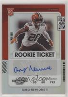 Rookie Ticket Autograph - Greg Newsome II