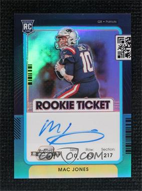 2021 Panini Contenders Optic - [Base] - Teal Prizm #109.1 - Rookie Ticket RPS Autographs - Mac Jones /75