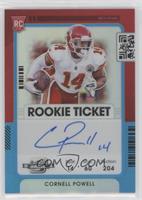 Rookie Ticket RPS Autographs - Cornell Powell #/99