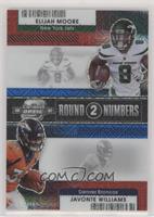 Elijah Moore, Javonte Williams #/13