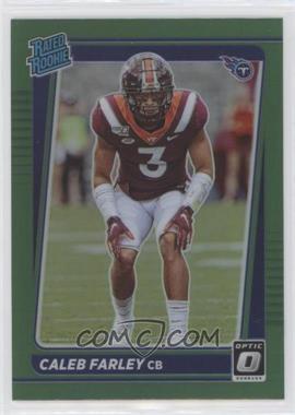 2021 Panini Donruss - [Base] - Optic Holo Green Preview #P-339 - Rated Rookie - Caleb Farley