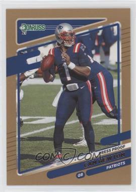 2021 Panini Donruss - [Base] - Press Proof Bronze #46 - Cam Newton