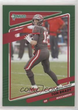 2021 Panini Donruss - [Base] - Press Proof Green #1.1 - Tom Brady