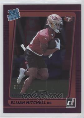 2021 Panini Donruss - [Base] - Season Stat Line #312 - Rated Rookie - Elijah Mitchell /500