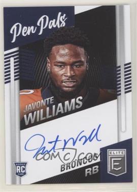 2021 Panini Donruss Elite - Pen Pals - Blue Ink #PP-JWI - Javonte Williams