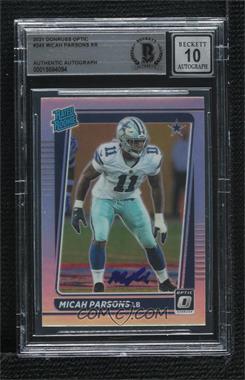 2021 Panini Donruss Optic - [Base] - Holo Prizm #245 - Rated Rookie - Micah Parsons [BAS BGS Authentic]