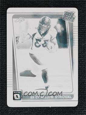 2021 Panini Donruss Optic - [Base] - Printing Plate Black #215 - Rated Rookie - Javonte Williams /1