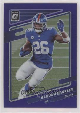 2021 Panini Donruss Optic - [Base] - Purple Prizm #16 - Saquon Barkley /50