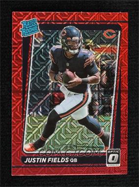 2021 Panini Donruss Optic - [Base] - Red Mojo Prizm #204 - Rated Rookie - Justin Fields