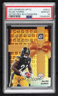 2021 Panini Donruss Optic - Gifted Rookies - Black Pandora Prizm #GR-13 - Najee Harris /25 [PSA 10 GEM MT]