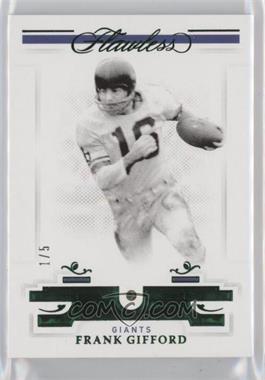 2021 Panini Flawless - [Base] - Emeralds #20 - Frank Gifford /5