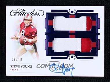 2021 Panini Flawless - Dual Patch Autographs - Sapphire #DPA-SYO - Steve Young /10