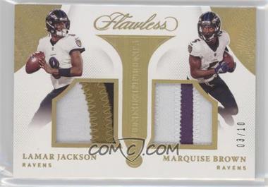 2021 Panini Flawless - Flawless Connections #FC9 - Lamar Jackson, Marquise Brown /10