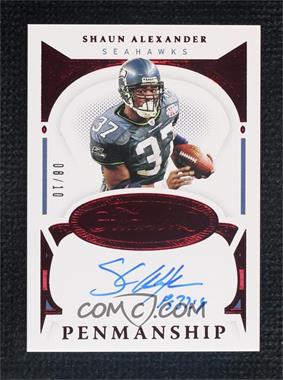 2021 Panini Flawless - Flawless Penmanship - Ruby #PEN-SAL - Shaun Alexander /10