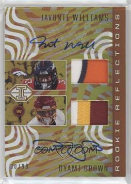 2021 Panini Illusions - Rookie Reflections Dual Patch Autographs #RR-17 - Dyami Brown, Javonte Williams /99