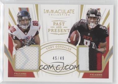 2021 Panini Immaculate Collection - Past and Present Materials #PPM-AF - Tony Gonzalez, Kyle Pitts /49