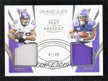 2021 Panini Immaculate Collection - Past and Present Materials #PPM-MI - Adrian Peterson, Dalvin Cook /49