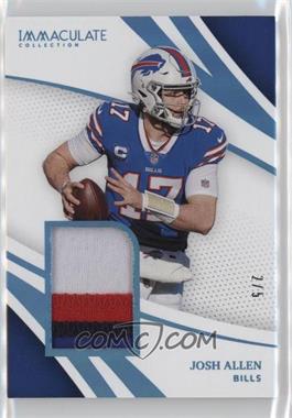 2021 Panini Immaculate Collection - Remarkable Memorabilia - Platinum #RM-JA - Josh Allen /5