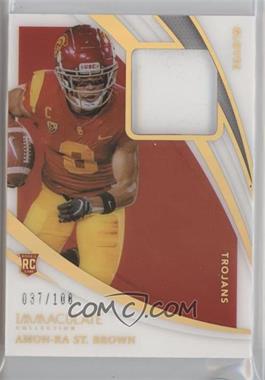 2021 Panini Immaculate Collection Collegiate - Immaculate Gloves #GL-AR - Amon-Ra St. Brown /108