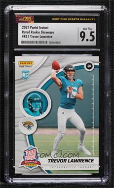 2021 Panini Instant NFL - Rated Rookie Showcase #RS1 - Trevor Lawrence /7456 [CSG 9.5 Mint Plus]