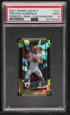 2021 Panini Legacy - [Base] - Premium Edition Mini Yellow Diamond #141 - Rookies - Trevor Lawrence /10 [PSA 9 MINT]