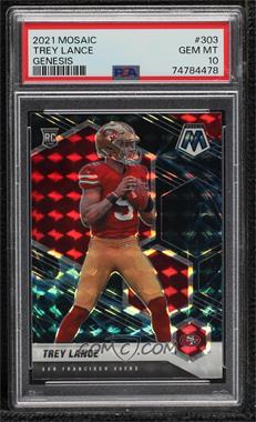 2021 Panini Mosaic - [Base] - Mosaic Genesis Prizm #303 - Rookies - Trey Lance [PSA 10 GEM MT]