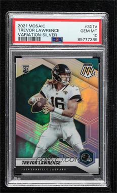 2021 Panini Mosaic - Rookie Variations - Silver Prizm #301-V - Trevor Lawrence [PSA 10 GEM MT]