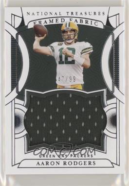 2021 Panini National Treasures - Framed Fabric #FF-AR - Aaron Rodgers /99