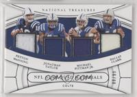 Dallas Clark, Jonathan Taylor, Michael Pittman Jr., Peyton Manning #/99