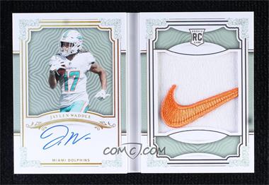 2021 Panini National Treasures - Rookie First Edition Signatures Booklet - Holo Gold #RFE-JW - Jaylen Waddle /2
