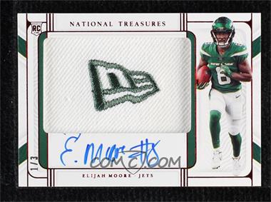 2021 Panini National Treasures - Rookie Hats Off Signatures - New ERA #RHS-EM - Elijah Moore /3