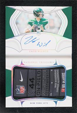 2021 Panini National Treasures - Rookie Jumbo Prime Signature Booklet - Laundry Tag #RJB-ZW - Zach Wilson /5