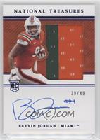 College Silhouettes Signatures - Brevin Jordan #/49