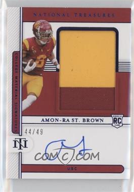 2021 Panini National Treasures Collegiate - [Base] - Century Blue #84 - College Material Signatures - Amon-Ra St. Brown /49