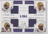 Ja'Marr Chase, Terrace Marshall Jr., Joe Burrow, Justin Jefferson #/99