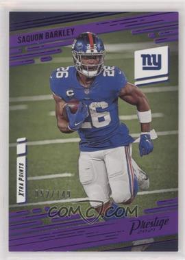 2021 Panini Prestige - [Base] - Xtra Points Purple #60 - Saquon Barkley /149